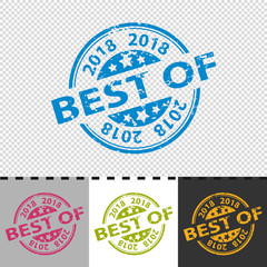 Rubber Stamp Seal - Best Of 2018 - Vector Illustration