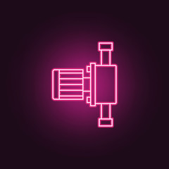 pumb icon. Elements of Manufacturing in neon style icons. Simple icon for websites, web design, mobile app, info graphics