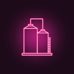 production tanks icon. Elements of Manufacturing in neon style icons. Simple icon for websites, web design, mobile app, info graphics