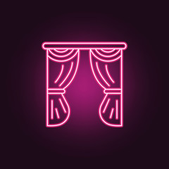 stage icon. Elements of Spotlight stage in neon style icons. Simple icon for websites, web design, mobile app, info graphics