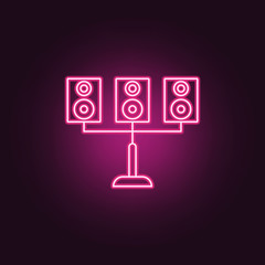 sound column icon. Elements of Spotlight stage in neon style icons. Simple icon for websites, web design, mobile app, info graphics