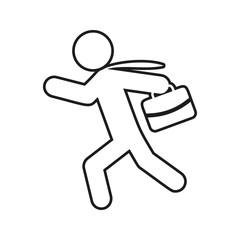 business man running around icon. Element of HR & Heat hunting for mobile concept and web apps icon. Thin line icon for website design and development, app development