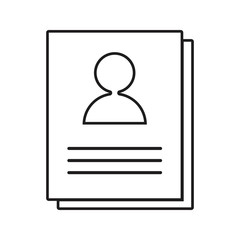 employee documents icon. Element of HR & Heat hunting for mobile concept and web apps icon. Thin line icon for website design and development, app development