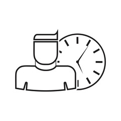 work time icon. Element of HR & Heat hunting for mobile concept and web apps icon. Thin line icon for website design and development, app development
