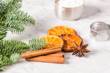 Slices of dried orange