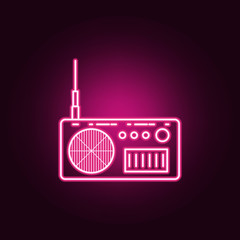 radio apparatus icon. Elements of Media in neon style icons. Simple icon for websites, web design, mobile app, info graphics