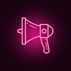 megaphone icon. Elements of Media in neon style icons. Simple icon for websites, web design, mobile app, info graphics