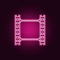 film icon. Elements of Media in neon style icons. Simple icon for websites, web design, mobile app, info graphics