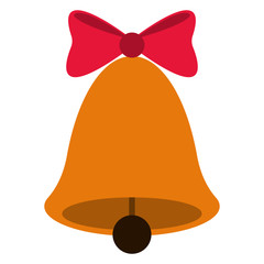 Christmas Bell - Gold bell with red bow