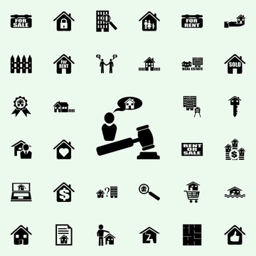 auction house for sale icon. Real estate icons universal set for web and mobile