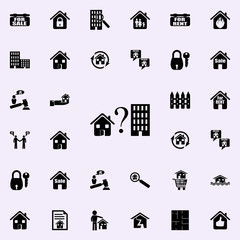 choice of house or apartment icon. Real estate icons universal set for web and mobile