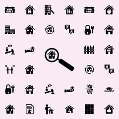 house in a magnifier icon. Real estate icons universal set for web and mobile