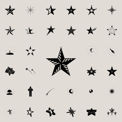 Five-pointed star icon. Stars icons universal set for web and mobile