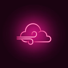 wind sign icon. Elements of Weather in neon style icons. Simple icon for websites, web design, mobile app, info graphics