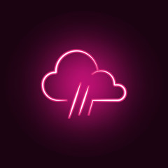 weather sign rain icon. Elements of Weather in neon style icons. Simple icon for websites, web design, mobile app, info graphics