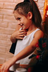 Little girl in the cafe.