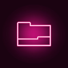 open folder icon. Elements of web in neon style icons. Simple icon for websites, web design, mobile app, info graphics