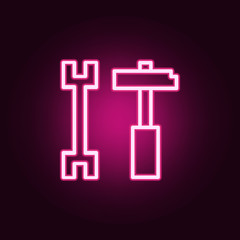 repair tools icon. Elements of web in neon style icons. Simple icon for websites, web design, mobile app, info graphics