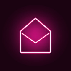 Naklejka premium open envelope icon. Elements of web in neon style icons. Simple icon for websites, web design, mobile app, info graphics