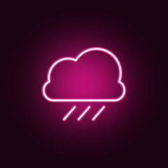 rain icon. Elements of web in neon style icons. Simple icon for websites, web design, mobile app, info graphics