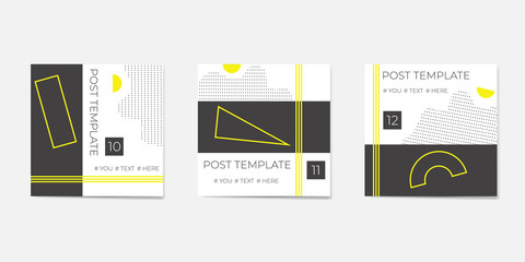 A large set for social media post templates. For personal and business accounts.