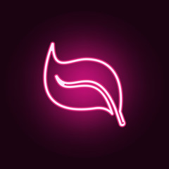 Obraz premium plant leaf icon. Elements of web in neon style icons. Simple icon for websites, web design, mobile app, info graphics