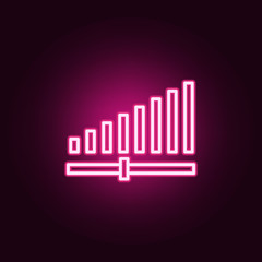 signal strength icon. Elements of web in neon style icons. Simple icon for websites, web design, mobile app, info graphics