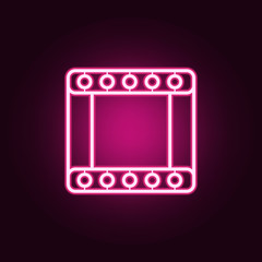 ribbon path icon. Elements of web in neon style icons. Simple icon for websites, web design, mobile app, info graphics