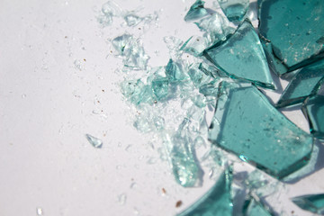 blue glass texture background. abstract white background