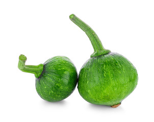 Green pumpkin isolated on white background - Image
