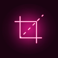 selection mark icon. Elements of web in neon style icons. Simple icon for websites, web design, mobile app, info graphics