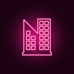 office building icon. Elements of web in neon style icons. Simple icon for websites, web design, mobile app, info graphics