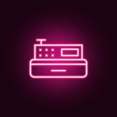 cash machine icon. Elements of web in neon style icons. Simple icon for websites, web design, mobile app, info graphics