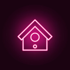 birdhouse icon. Elements of web in neon style icons. Simple icon for websites, web design, mobile app, info graphics