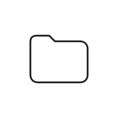 Folder outline icon vector. Folder outline sign outline on white background. Flat style for graphic design, logo, Web, UI, mobile app, EPS10