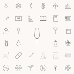 a glass of champagne icon. web icons universal set for web and mobile