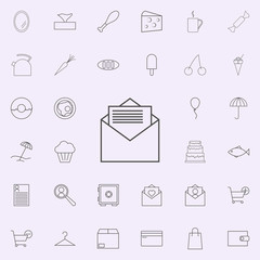 letter in envelope icon. web icons universal set for web and mobile