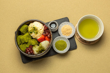 抹茶アイスクリーム　Japanese style ice cream of green tea