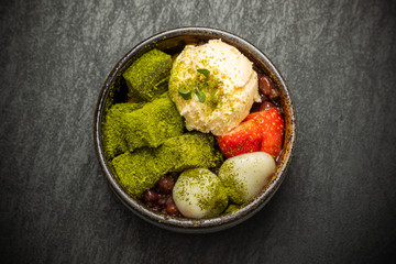 抹茶アイスクリーム　Japanese style ice cream of green tea
