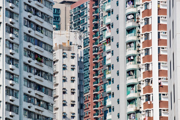 Fototapeta na wymiar Housing and construction in Hong Kong