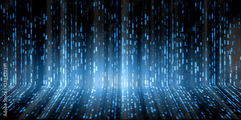 Poster abstract futuristic digital binary data science technology concept. for big data, deep machine learn