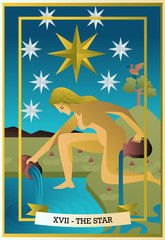 Obraz na płótnie Canvas tarot card the star