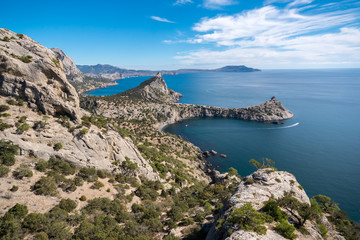 Top view of the Blue Bay and Cape Kapchik