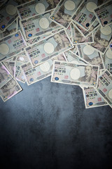 Japanese yen background 