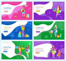 Shopping People Carrying Packages with Purchases