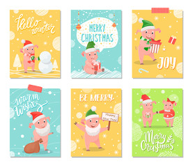 Hello Winter, Joy of Winter Merry Christmas Cards