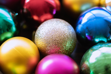 Esferas de colores de navidad