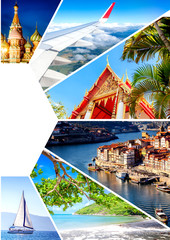 Travel collage. Different destination from over the world for vacation and travel Can be used for...