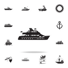yacht icon. Detailed set of ship icons. Premium graphic design. One of the collection icons for websites, web design, mobile app