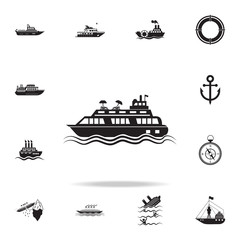 yacht in the sea icon. Detailed set of ship icons. Premium graphic design. One of the collection icons for websites, web design, mobile app